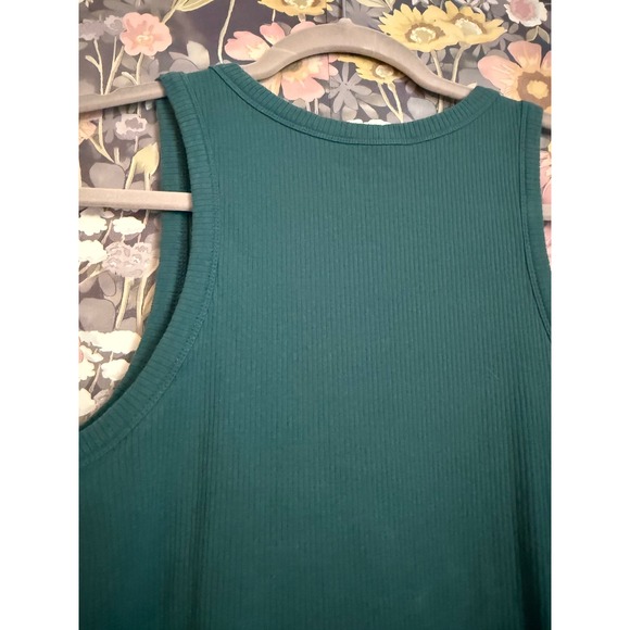 Maurices Ribbed Tank Top Teal Green Sleeveless Racerback Plus Size 1X - Picture 5 of 5